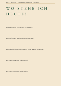 Know your Way – hochwertiges Arbeitsbuch für eine geführte Selbstklärungsreise mit Fokus auf Identität, Orientierung und bewusste Entscheidungen.