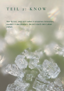 Know your Way – hochwertiges Arbeitsbuch für eine geführte Selbstklärungsreise mit Fokus auf Identität, Orientierung und bewusste Entscheidungen.